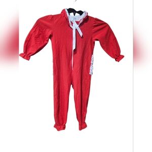 Vintage‎ Baby Romper Red Heart Warmers USA Cottagecore One Piece Size 4